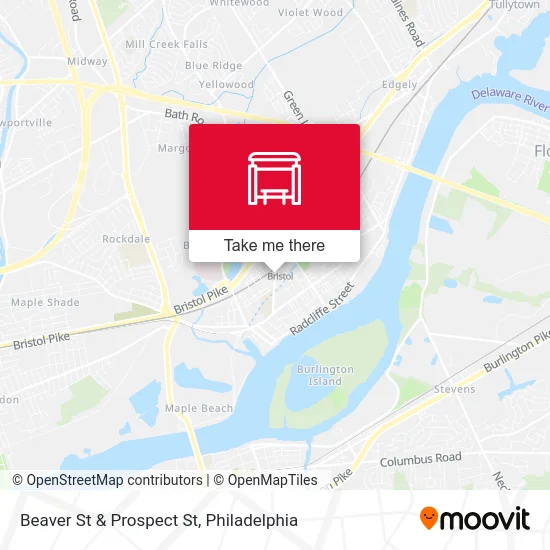 Beaver St & Prospect St map