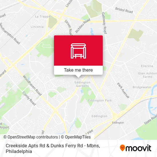 Creekside Apts Rd & Dunks Ferry Rd - Mbns map