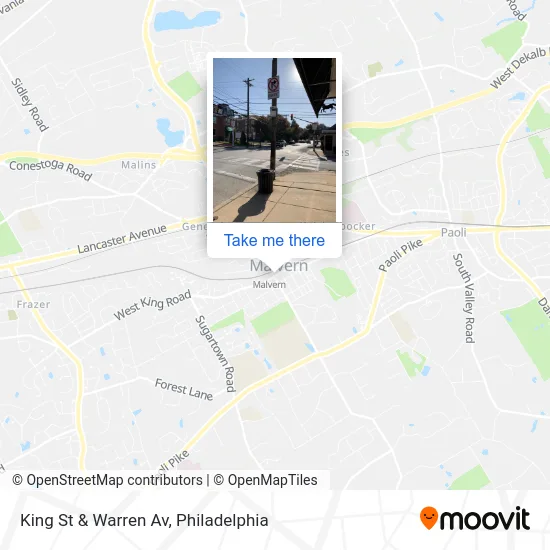 King St & Warren Av map