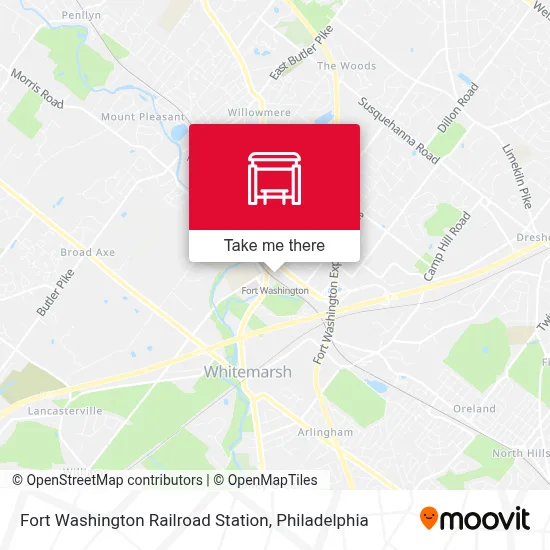 Fort Washington Railroad Station map