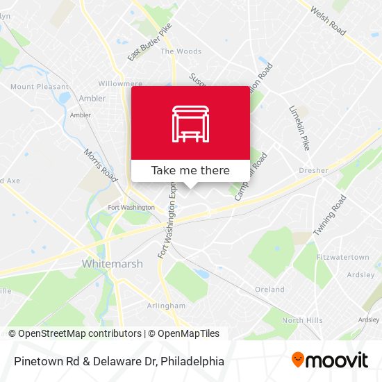 Pinetown Rd & Delaware Dr map