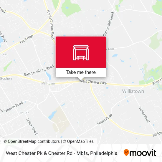 West Chester Pk & Chester Rd - Mbfs map