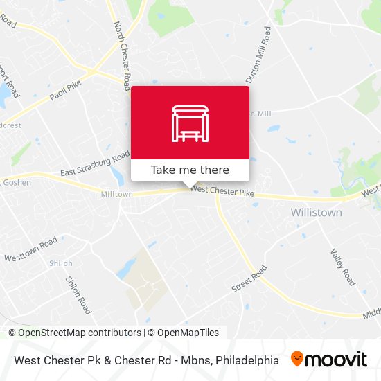 West Chester Pk & Chester Rd - Mbns map
