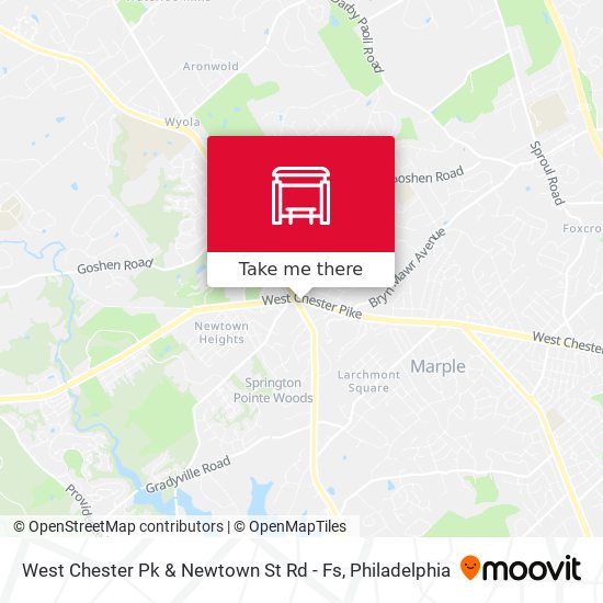 Mapa de West Chester Pk & Newtown St Rd - Fs