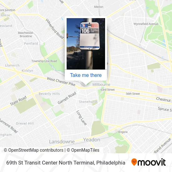 69th St Transit Center North Terminal map