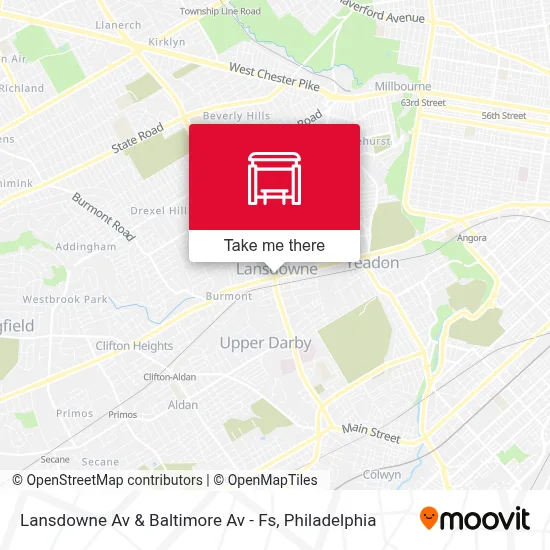 Lansdowne Av & Baltimore Av - Fs map