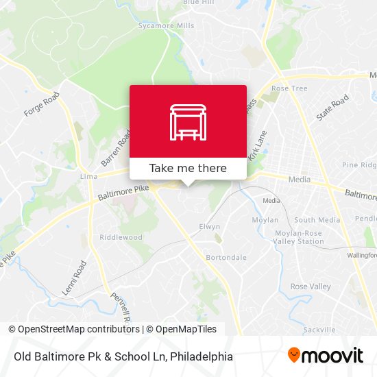 Old Baltimore Pk & School Ln map