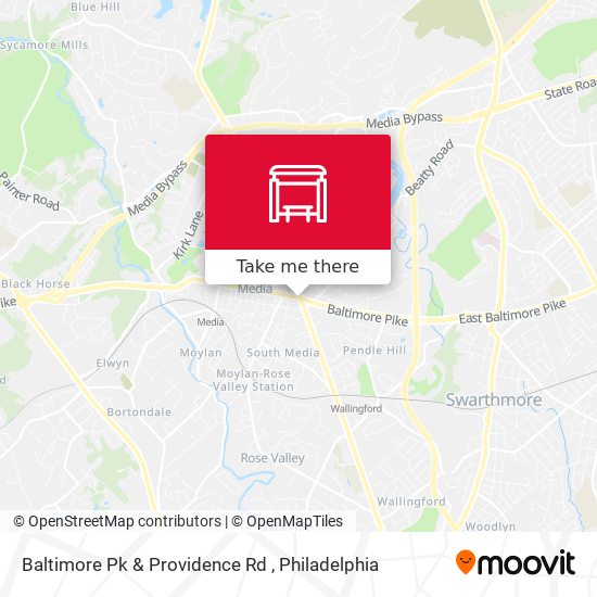 Baltimore Pk & Providence Rd map