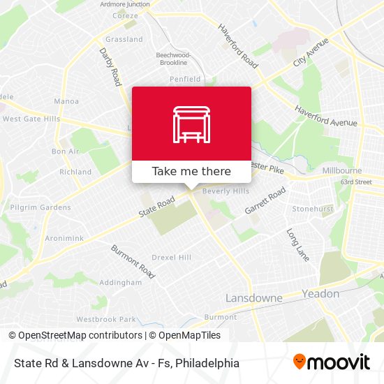 Mapa de State Rd & Lansdowne Av - Fs