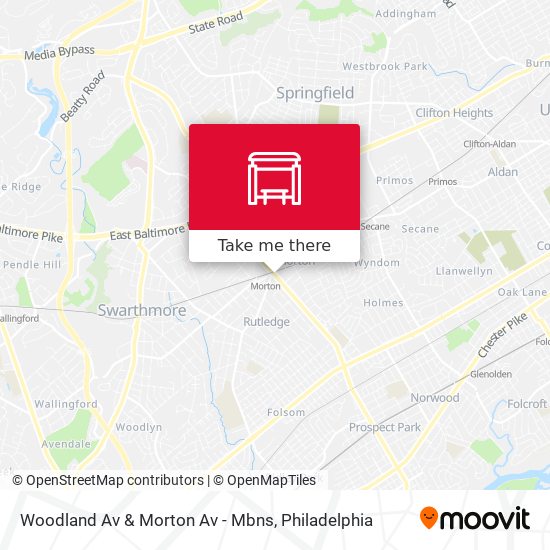 Woodland Av & Morton Av - Mbns map