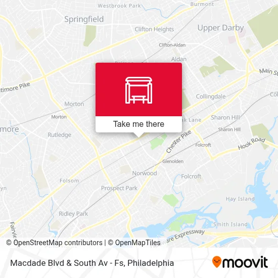 Macdade Blvd & South Av - Fs map