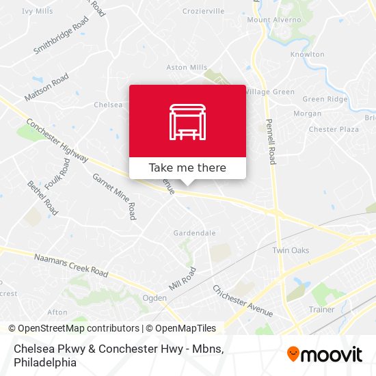 Chelsea Pkwy & Conchester Hwy - Mbns map