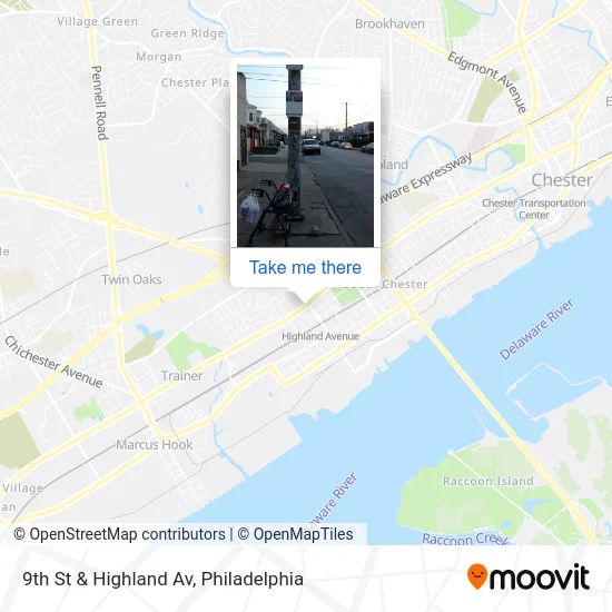 9th St & Highland Av map