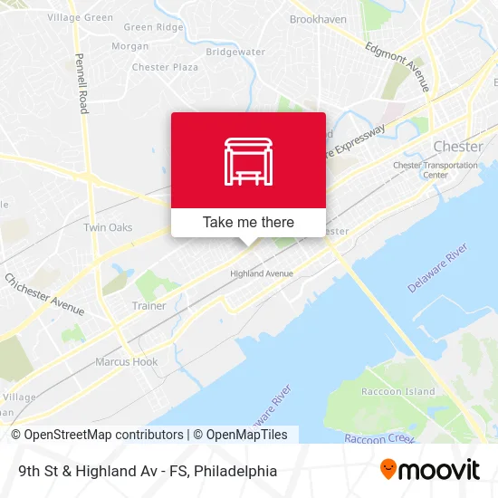 9th St & Highland Av - FS map