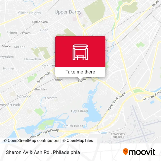 Sharon Av & Ash Rd map