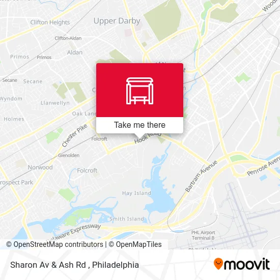 Sharon Av & Ash Rd map