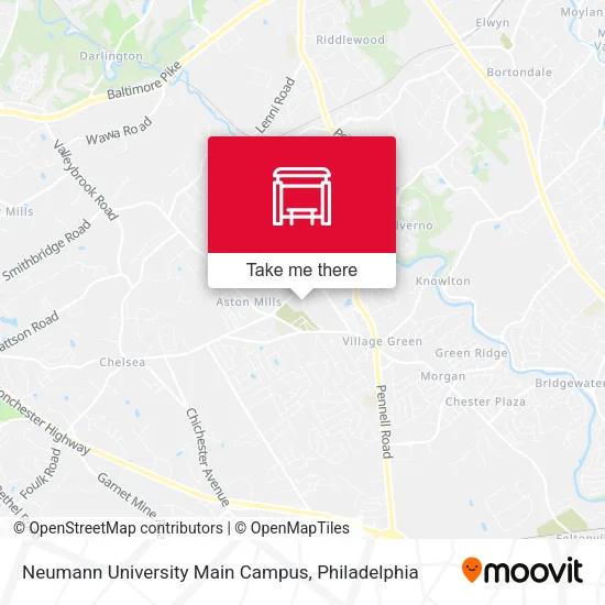 Mapa de Neumann University Main Campus