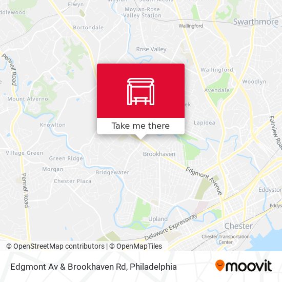 Edgmont Av & Brookhaven Rd map
