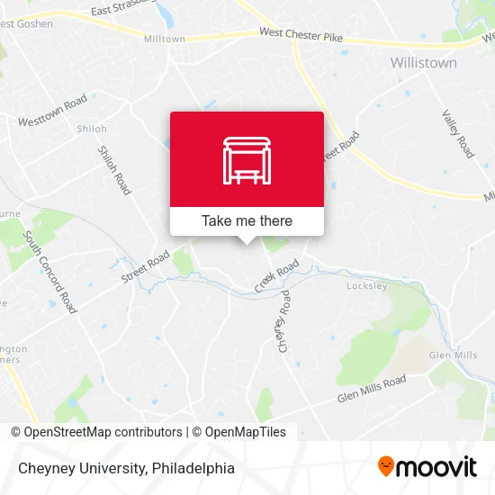 Mapa de Cheyney University