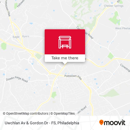 Uwchlan Av & Gordon Dr - FS map