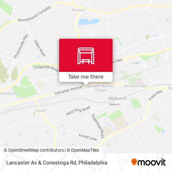 Lancaster Av & Conestoga Rd map