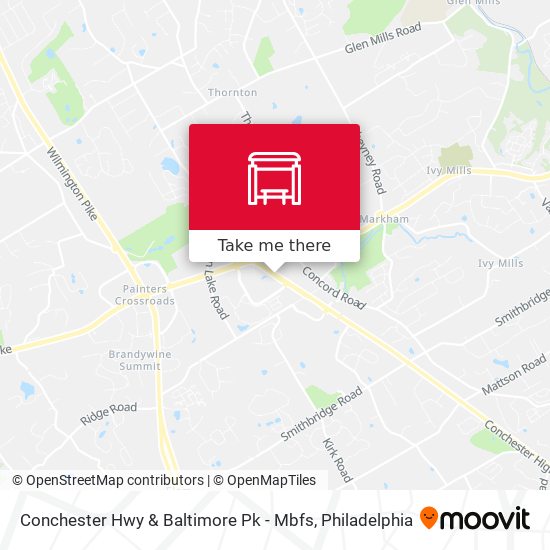 Mapa de Conchester Hwy & Baltimore Pk - Mbfs