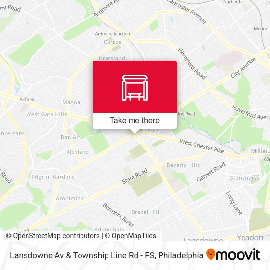 Lansdowne Av & Township Line Rd - FS map