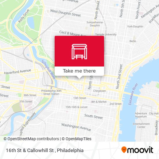 16th St & Callowhill St map