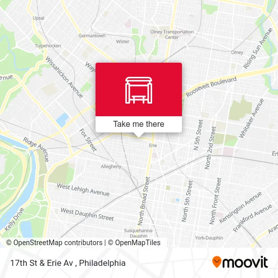 17th St & Erie Av map