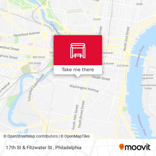 17th St & Fitzwater St map