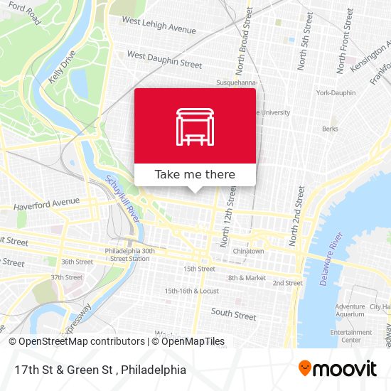 17th St & Green St map