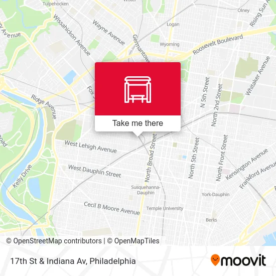 17th St & Indiana Av map