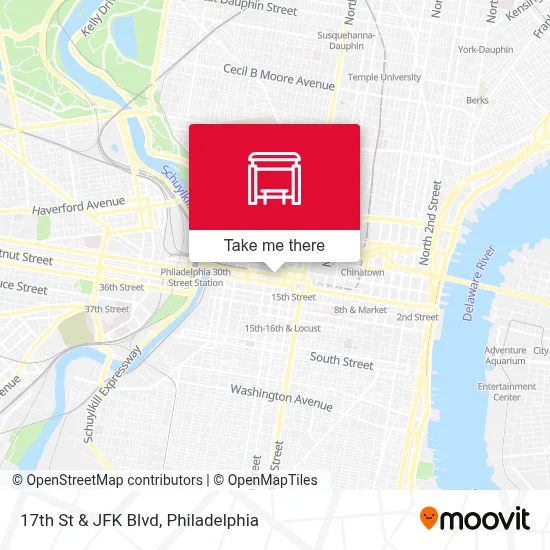 17th St & JFK Blvd map