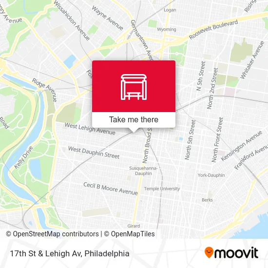 17th St & Lehigh Av map