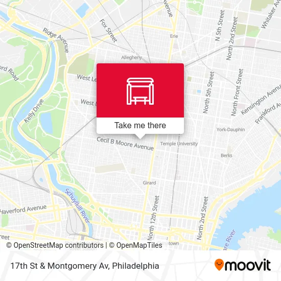 17th St & Montgomery Av map