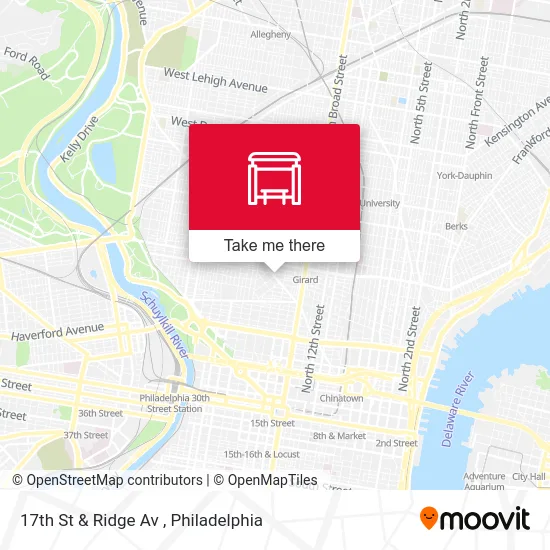 17th St & Ridge Av map