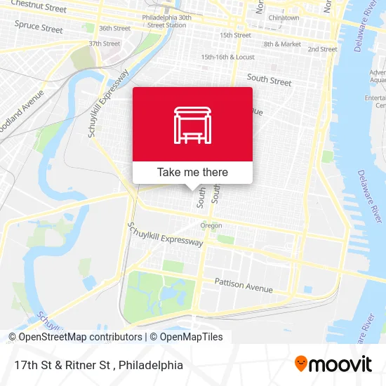 17th St & Ritner St map