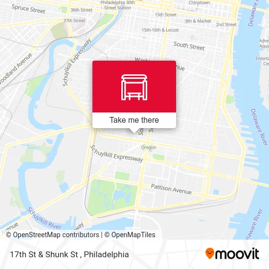 17th St & Shunk St map
