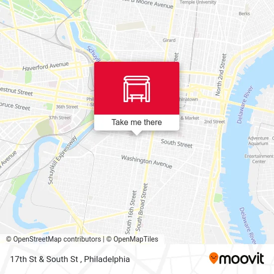 17th St & South St map