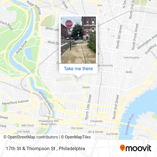 17th St & Thompson St map