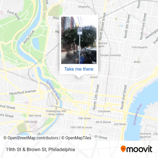 19th St & Brown St map