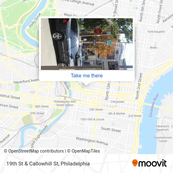 19th St & Callowhill St map