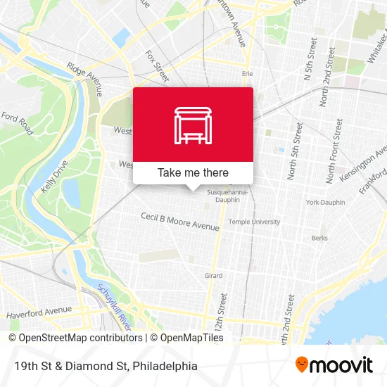 19th St & Diamond St map