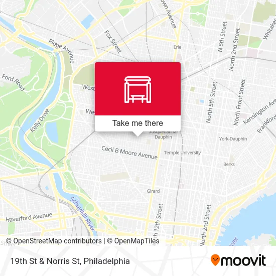 19th St & Norris St map