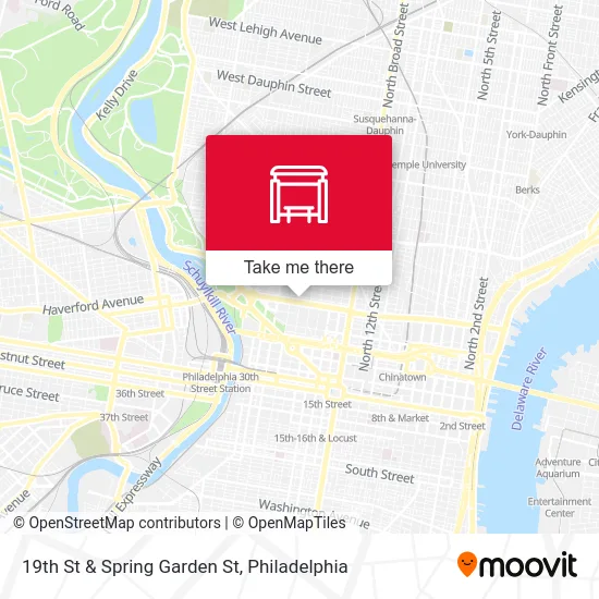 19th St & Spring Garden St map