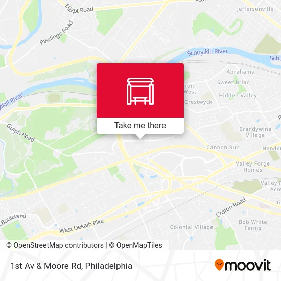 1st Av & Moore Rd map