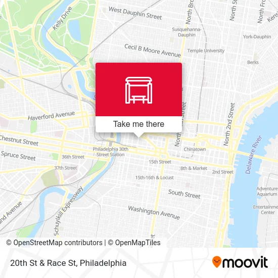 20th St & Race St map