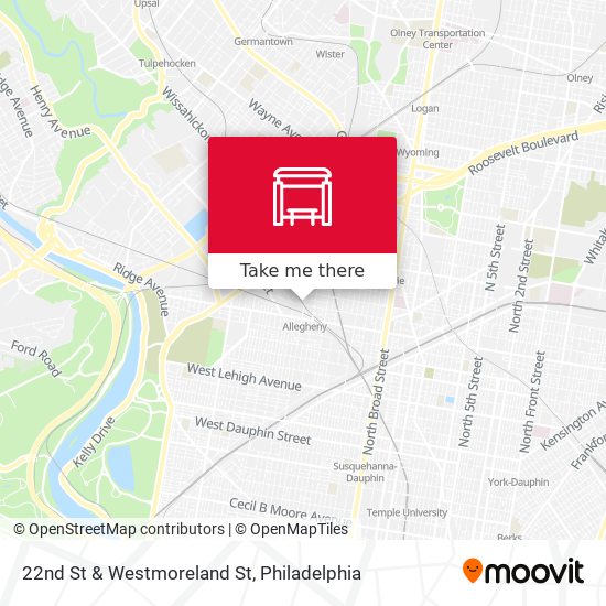 22nd St & Westmoreland St map