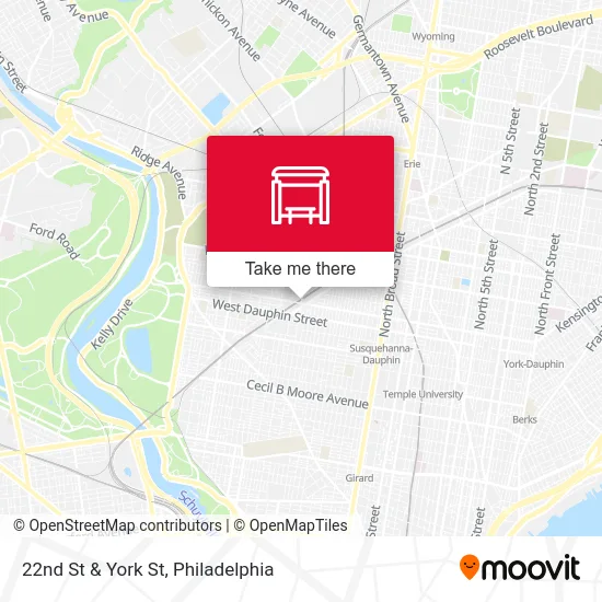 22nd St & York St map