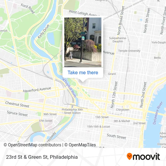 23rd St & Green St map